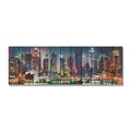 Ricki&Aposs Rugs 60 x 20 in. NY Nights Inside & Outside Cedar Wall Art RI263689